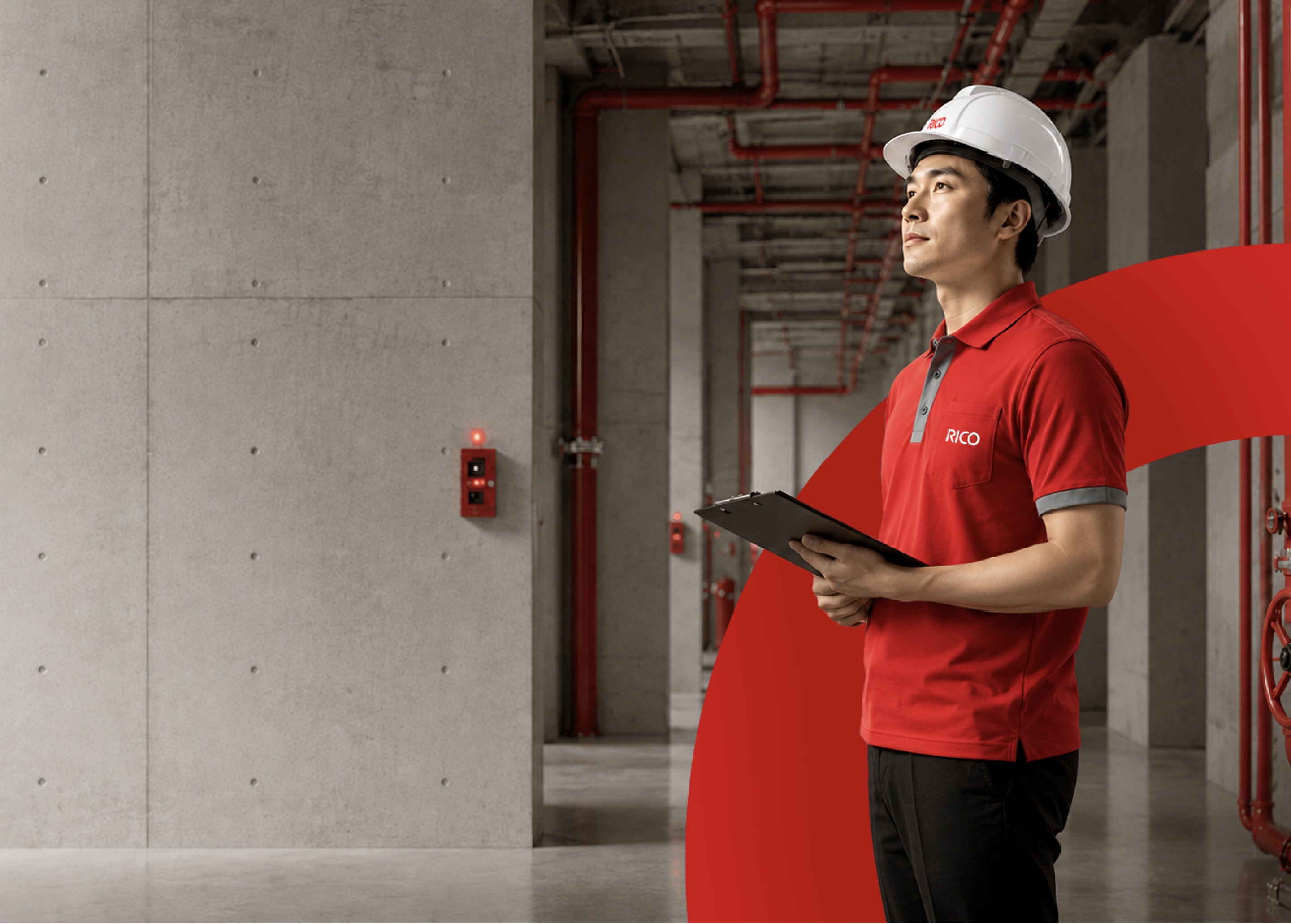 Fire protection engineer on site